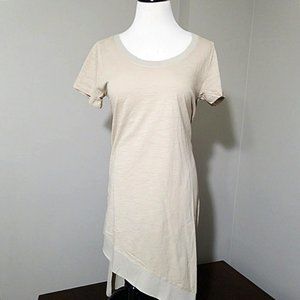 Hayden LA Asymmetrical Slub Cotton Midi Dress S NWT Lagenlook Gorpcore
